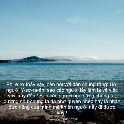 Picture 03 - Công Vụ Các Sứ đồ 3:12 VIE - Phi-e-rơ thấy vậy, bèn nói với dân - Bible Verse Picture