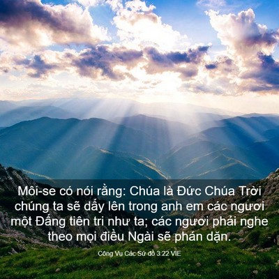 Picture 03 - Công Vụ Các Sứ đồ 3:22 VIE - Môi-se có nói rằng: Chúa là Đức Chúa - Bible Verse Picture