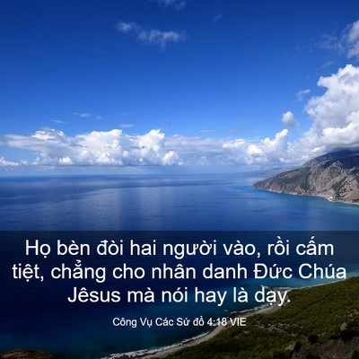 Picture 03 - Công Vụ Các Sứ đồ 4:18 VIE - Họ bèn đòi hai người vào, rồi cấm - Bible Verse Picture