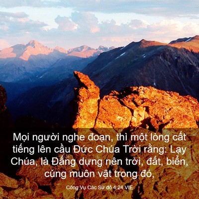 Picture 03 - Công Vụ Các Sứ đồ 4:24 VIE - Mọi người nghe đoạn, thì một lòng - Bible Verse Picture