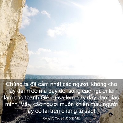 Picture 03 - Công Vụ Các Sứ đồ 5:28 VIE - Chúng ta đã cấm nhặt các ngươi, không - Bible Verse Picture