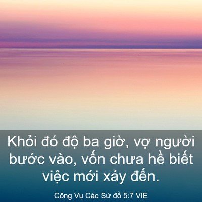 Picture 03 - Công Vụ Các Sứ đồ 5:7 VIE - Khỏi đó độ ba giờ, vợ người bước - Bible Verse Picture