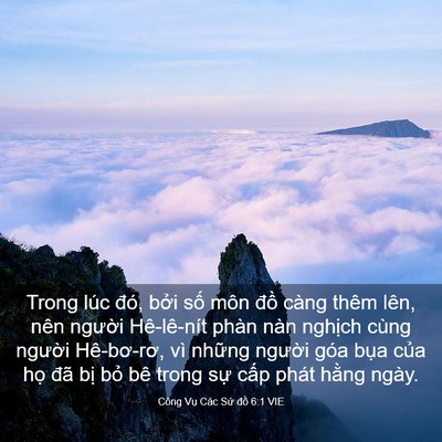 Picture 03 - Công Vụ Các Sứ đồ 6:1 VIE - Trong lúc đó, bởi số môn đồ càng - Bible Verse Picture