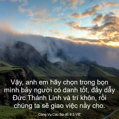 Picture 03 - Công Vụ Các Sứ đồ 6:3 VIE - Vậy, anh em hãy chọn trong bọn mình bảy - Bible Verse Picture