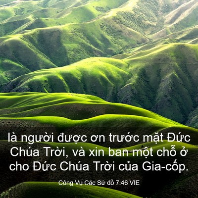 Picture 03 - Công Vụ Các Sứ đồ 7:46 VIE - là người được ơn trước mặt Đức - Bible Verse Picture