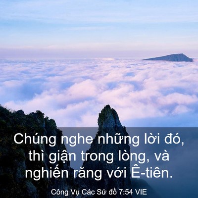Picture 03 - Công Vụ Các Sứ đồ 7:54 VIE - Chúng nghe những lời đó, thì giận trong - Bible Verse Picture