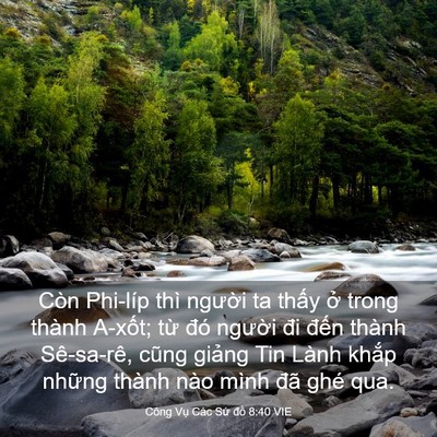 Picture 03 - Công Vụ Các Sứ đồ 8:40 VIE - Còn Phi-líp thì người ta thấy ở trong - Bible Verse Picture