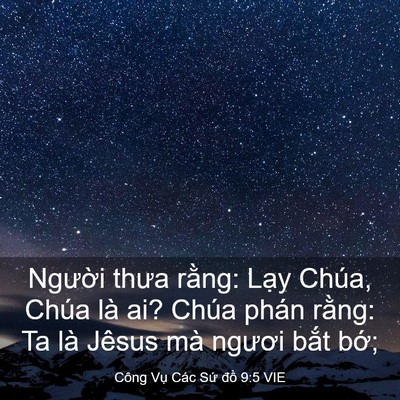 Picture 03 - Công Vụ Các Sứ đồ 9:5 VIE - Người thưa rằng: Lạy Chúa, Chúa là ai? - Bible Verse Picture