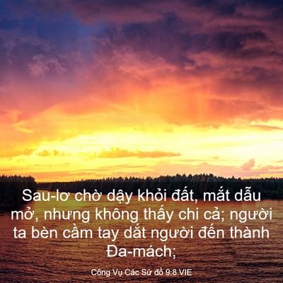 Picture 03 - Công Vụ Các Sứ đồ 9:8 VIE - Sau-lơ chờ dậy khỏi đất, mắt dẫu - Bible Verse Picture