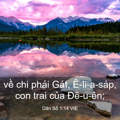 Picture 03 - Dân Số 1:14 VIE - về chi phái Gát, Ê-li-a-sáp, con trai của - Bible Verse Picture