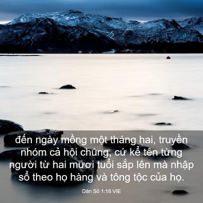 Picture 03 - Dân Số 1:18 VIE - đến ngày mồng một tháng hai, truyền - Bible Verse Picture