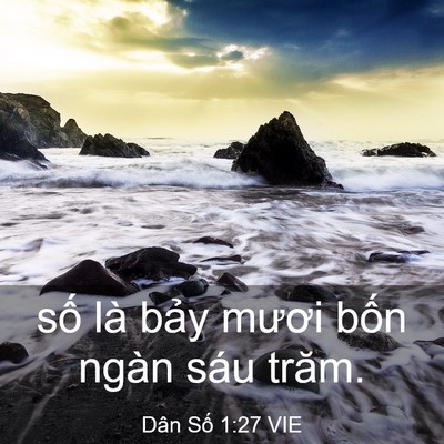 Picture 03 - Dân Số 1:27 VIE - số là bảy mươi bốn ngàn sáu - Bible Verse Picture