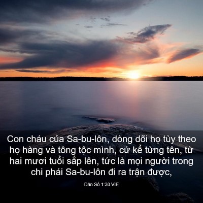Picture 03 - Dân Số 1:30 VIE - Con cháu của Sa-bu-lôn, dòng dõi họ tùy - Bible Verse Picture