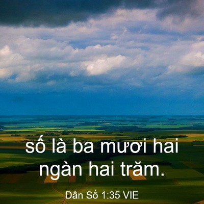 Picture 03 - Dân Số 1:35 VIE - số là ba mươi hai ngàn hai - Bible Verse Picture