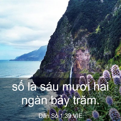Picture 03 - Dân Số 1:39 VIE - số là sáu mươi hai ngàn bảy - Bible Verse Picture