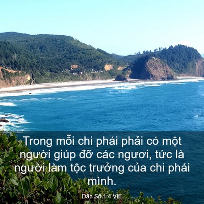 Picture 03 - Dân Số 1:4 VIE - Trong mỗi chi phái phải có một người - Bible Verse Picture
