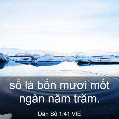 Picture 03 - Dân Số 1:41 VIE - số là bốn mươi mốt ngàn năm - Bible Verse Picture