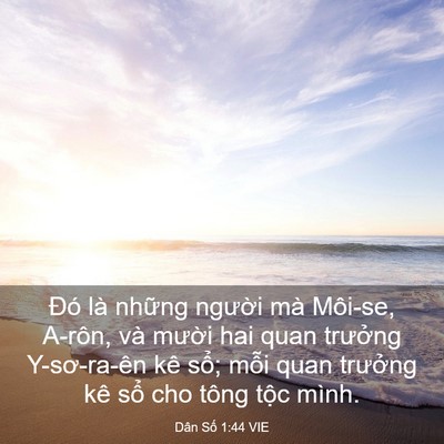 Picture 03 - Dân Số 1:44 VIE - Đó là những người mà Môi-se, A-rôn, - Bible Verse Picture