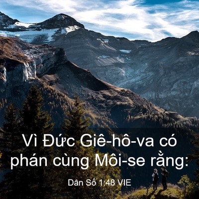 Picture 03 - Dân Số 1:48 VIE - Vì Đức Giê-hô-va có phán cùng Môi-se - Bible Verse Picture