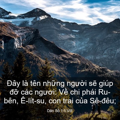 Picture 03 - Dân Số 1:5 VIE - Đây là tên những người sẽ giúp đỡ - Bible Verse Picture