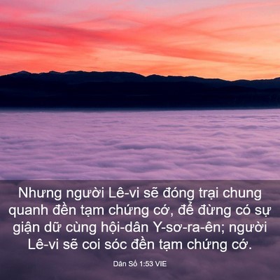 Picture 03 - Dân Số 1:53 VIE - Nhưng người Lê-vi sẽ đóng trại chung - Bible Verse Picture