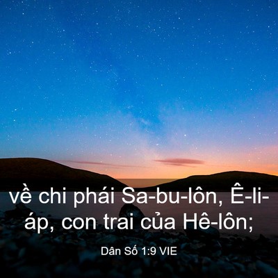 Picture 03 - Dân Số 1:9 VIE - về chi phái Sa-bu-lôn, Ê-li-áp, con trai - Bible Verse Picture
