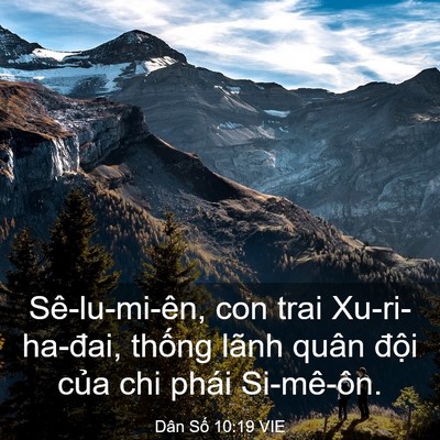 Picture 03 - Dân Số 10:19 VIE - Sê-lu-mi-ên, con trai Xu-ri-ha-đai, thống - Bible Verse Picture