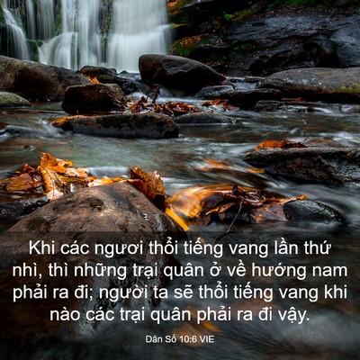 Picture 03 - Dân Số 10:6 VIE - Khi các ngươi thổi tiếng vang lần thứ - Bible Verse Picture