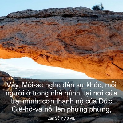 Picture 03 - Dân Số 11:10 VIE - Vậy, Môi-se nghe dân sự khóc, mỗi - Bible Verse Picture