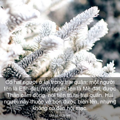 Picture 03 - Dân Số 11:26 VIE - Có hai người ở lại trong trại quân; - Bible Verse Picture
