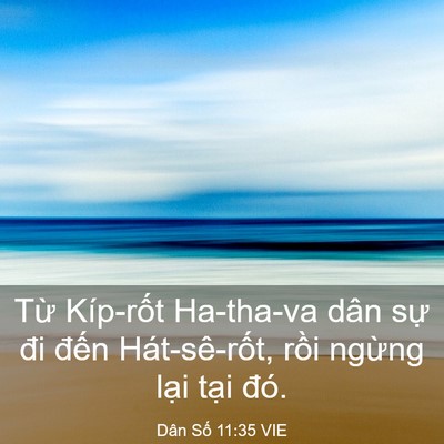 Picture 03 - Dân Số 11:35 VIE - Từ Kíp-rốt Ha-tha-va dân sự đi đến - Bible Verse Picture