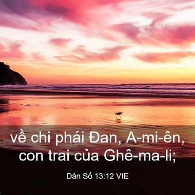 Picture 03 - Dân Số 13:12 VIE - về chi phái Đan, A-mi-ên, con trai của - Bible Verse Picture