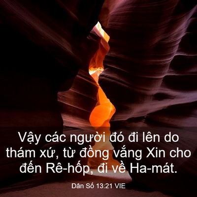 Picture 03 - Dân Số 13:21 VIE - Vậy các người đó đi lên do thám xứ, - Bible Verse Picture