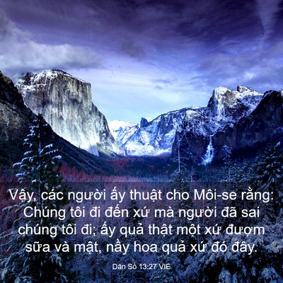 Picture 03 - Dân Số 13:27 VIE - Vậy, các người ấy thuật cho Môi-se - Bible Verse Picture