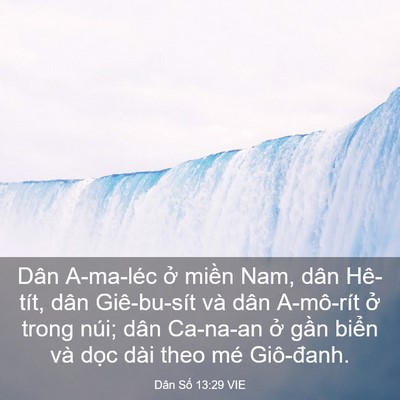 Picture 03 - Dân Số 13:29 VIE - Dân A-ma-léc ở miền Nam, dân Hê-tít, - Bible Verse Picture