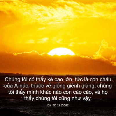 Picture 03 - Dân Số 13:33 VIE - Chúng tôi có thấy kẻ cao lớn, tức là - Bible Verse Picture