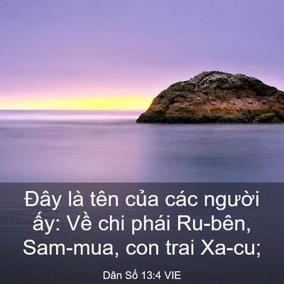 Picture 03 - Dân Số 13:4 VIE - Đây là tên của các người ấy: Về chi - Bible Verse Picture
