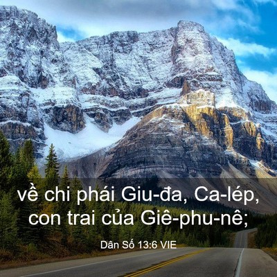 Picture 03 - Dân Số 13:6 VIE - về chi phái Giu-đa, Ca-lép, con trai của - Bible Verse Picture