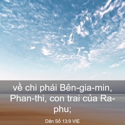 Picture 03 - Dân Số 13:9 VIE - về chi phái Bên-gia-min, Phan-thi, con trai - Bible Verse Picture
