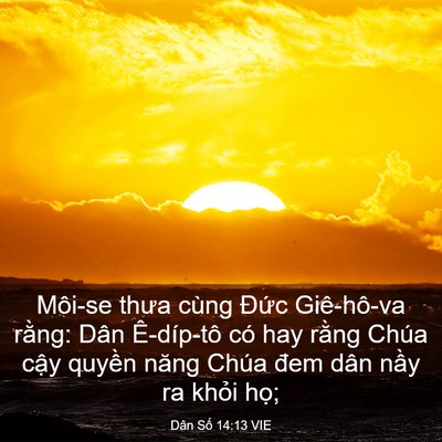 Picture 03 - Dân Số 14:13 VIE - Môi-se thưa cùng Đức Giê-hô-va rằng: - Bible Verse Picture