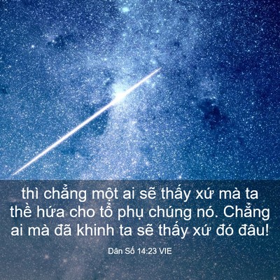 Picture 03 - Dân Số 14:23 VIE - thì chẳng một ai sẽ thấy xứ mà ta - Bible Verse Picture