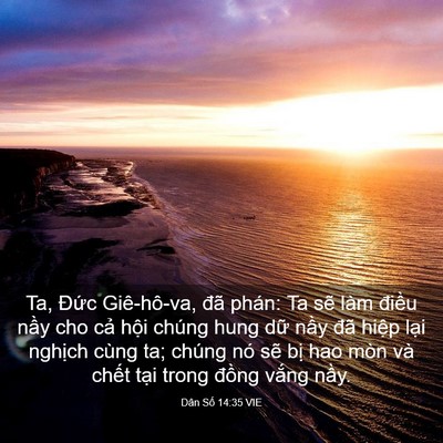 Picture 03 - Dân Số 14:35 VIE - Ta, Đức Giê-hô-va, đã phán: Ta sẽ làm - Bible Verse Picture
