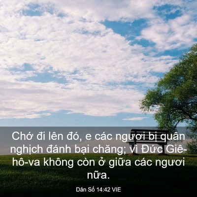 Picture 03 - Dân Số 14:42 VIE - Chớ đi lên đó, e các ngươi bị quân - Bible Verse Picture