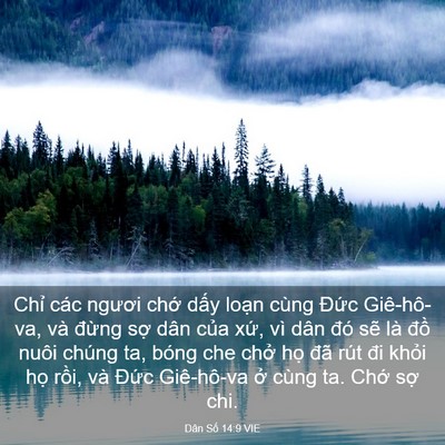Picture 03 - Dân Số 14:9 VIE - Chỉ các ngươi chớ dấy loạn cùng - Bible Verse Picture