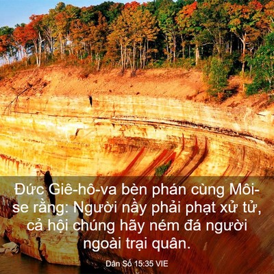 Picture 03 - Dân Số 15:35 VIE - Đức Giê-hô-va bèn phán cùng Môi-se - Bible Verse Picture