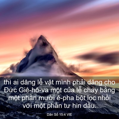 Picture 03 - Dân Số 15:4 VIE - thì ai dâng lễ vật mình phải dâng cho - Bible Verse Picture