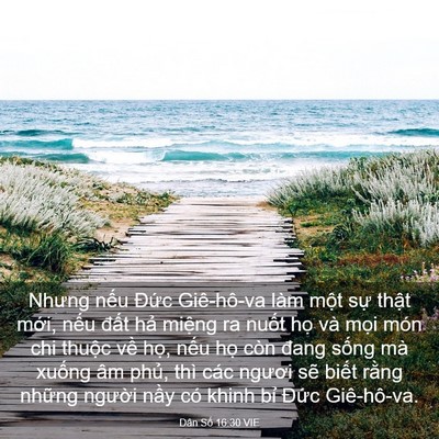 Picture 03 - Dân Số 16:30 VIE - Nhưng nếu Đức Giê-hô-va làm một sự - Bible Verse Picture