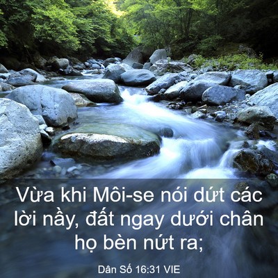 Picture 03 - Dân Số 16:31 VIE - Vừa khi Môi-se nói dứt các lời nầy, - Bible Verse Picture