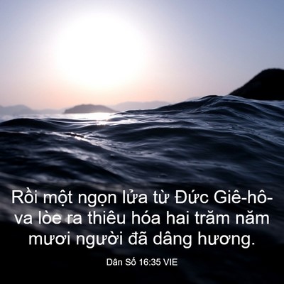 Picture 03 - Dân Số 16:35 VIE - Rồi một ngọn lửa từ Đức Giê-hô-va - Bible Verse Picture