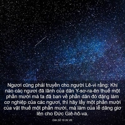 Picture 03 - Dân Số 18:26 VIE - Ngươi cũng phải truyền cho người Lê-vi - Bible Verse Picture